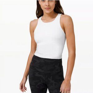 Lululemon Ebb To Street Racerback Cropped Tank Top White Size 6